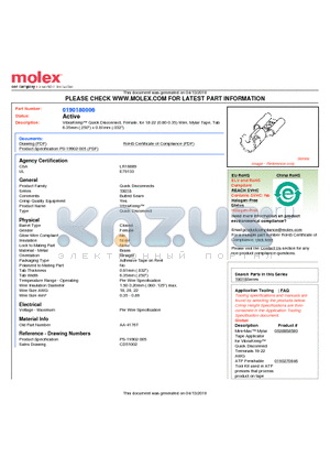 0190180006 datasheet - VibraKrimp Quick Disconnect