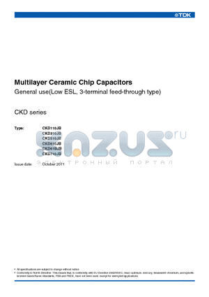 CKD110JB datasheet - Multilayer Ceramic Chip Capacitors