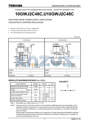 10GWJ2C48C_06 datasheet - SWITCHING MODE POWER SUPPLY APPLICATION