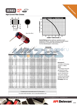 10HC-10 datasheet - High Current Filter Chokes