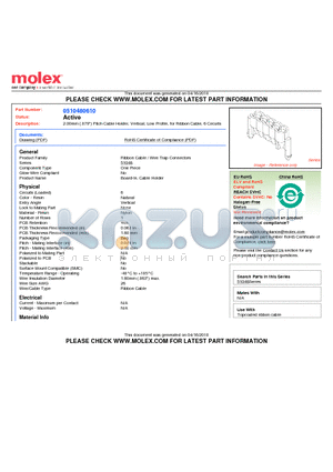 51048-0610 datasheet - 2.00mm (.079