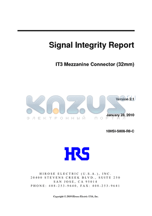 10HSI-S008-R0-C datasheet - IT3 Mezzanine Connector (32mm)