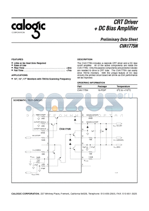 CVA1775N datasheet - CRT Driver  DC Bias Amplifier