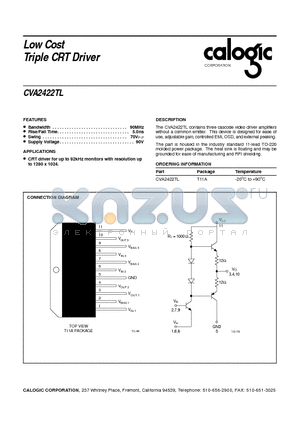 CVA2422 datasheet - Low Cost Triple CRT Driver