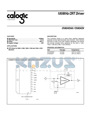 CVA3424 datasheet - 185MHz CRT Driver