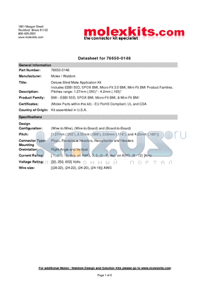 39-00-0039 datasheet - Includes EBBI 50D, SPOX BMI, Micro-Fit 3.0 BMI, Mini-Fit BMI Product Families.Pitches range: 1.27mm (.050)