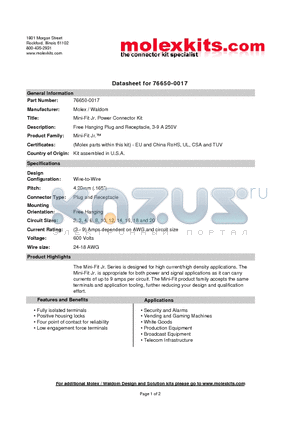 39-00-0039 datasheet - Free Hanging Plug and Receptacle, 3-9 A 250V