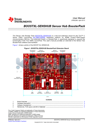 BMP180 datasheet - BOOSTXL-SENSHUB Sensor Hub BoosterPack