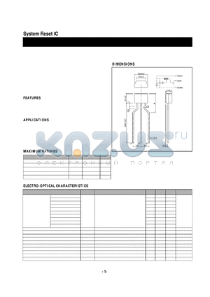 BMR-0201G datasheet - System Reset IC