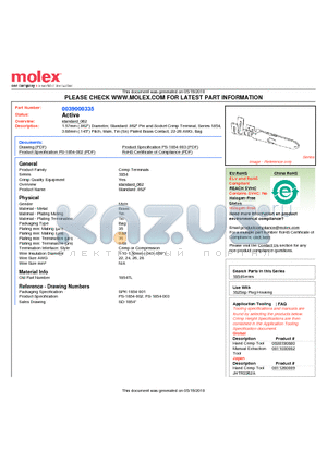 39-00-0335 datasheet - 1.57mm (.062