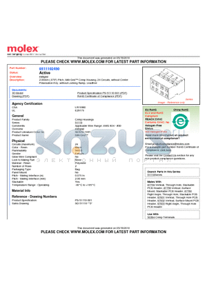 51110-2450 datasheet - 2.00mm (.079