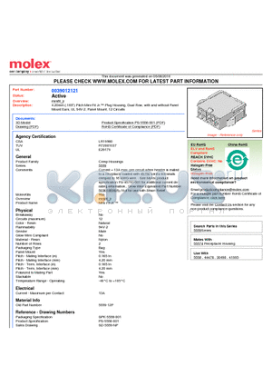 39-01-2121 datasheet - 4.20mm (.165