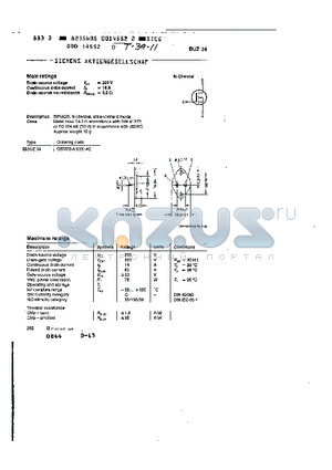 C67076-A1005-A2 datasheet - main ratings