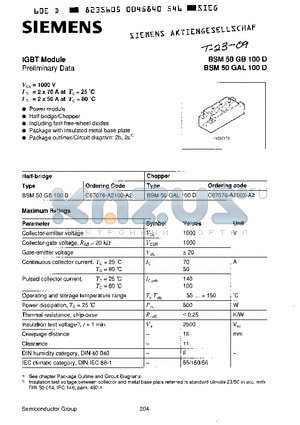 C67076-A2100-A2 datasheet - IGBT MODULE