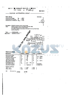 C67078-A1317-A4 datasheet - main ratings