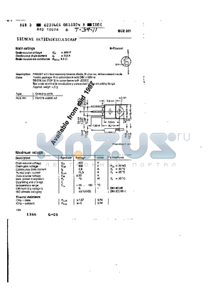 C67078-A3200-A2 datasheet - main ratings