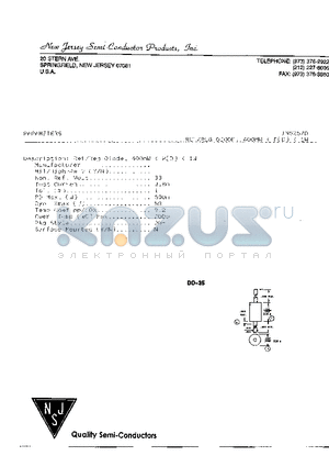 1N5257D datasheet - REF/REG DIODE, 400MW < P(D) < 1W