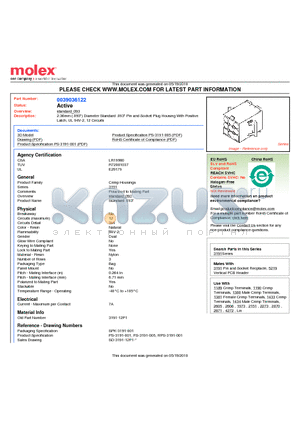 39-03-6122 datasheet - 2.36mm (.093