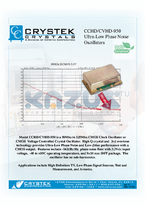 CVHD-950 datasheet - Ultra-Low Phase Noise Oscillators