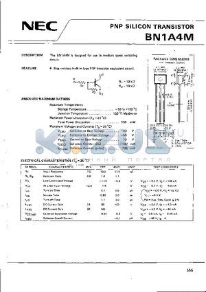 BN1A4M datasheet - The BN1A4M is designed for use in medium speed switching circuit.