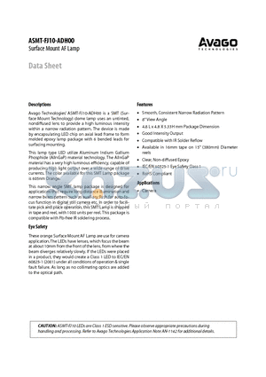 ASMT-FJ10-ADH00 datasheet - Surface Mount AF Lamp