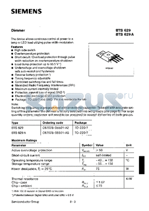 C67078-S5501-A5 datasheet - Dimmer