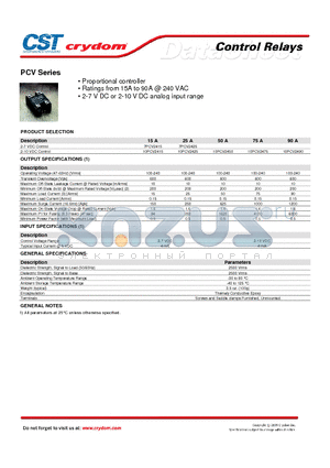 10PCV2475 datasheet - Proportional controller