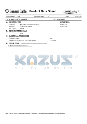 C7108A datasheet - Rubber/PVC/Polyethylene