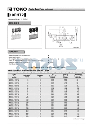10RHT2 datasheet - Radial Type Fixed Inductors