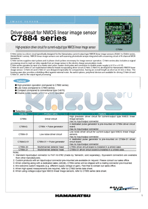 C7884 datasheet - Driver circuit for NMOS linear image sensor