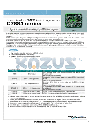 C7884-G datasheet - Driver circuit for NMOS linear image sensor