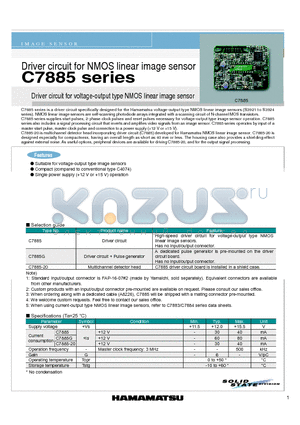 C7885 datasheet - Driver circuit for NMOS linear image sensor