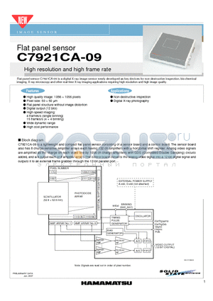 C7921CA-09 datasheet - High resolution and high frame rate
