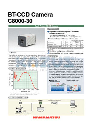 C8000-30 datasheet - High-sensitivity imaging from UV to nearinfrared wavelengths