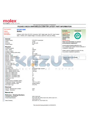 51281-1894 datasheet - 0.50mm (.020