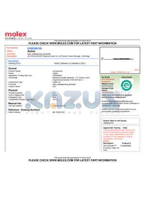 0192520139 datasheet - 203.20mm (8.000