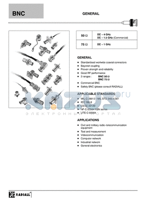 BNC75OHM datasheet - BNC50OHM