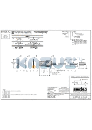 BNC7T-J-C-XX-ST-BH3 datasheet - THIS PRODUCT MANUFACTURED WITH LEAD-FREE PROCESSING