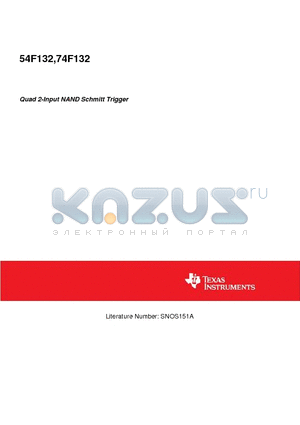 74F132SC datasheet - Quad 2-Input NAND Schmitt Trigger