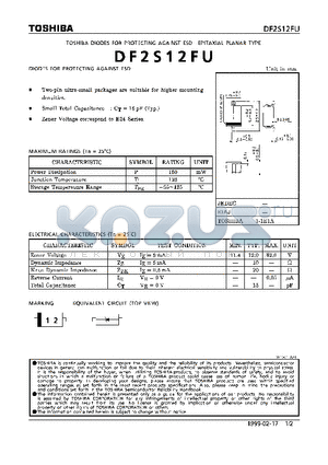DF2S12FU datasheet - DIODE (DIODES FOR PROTECTING AGAINST ESD)