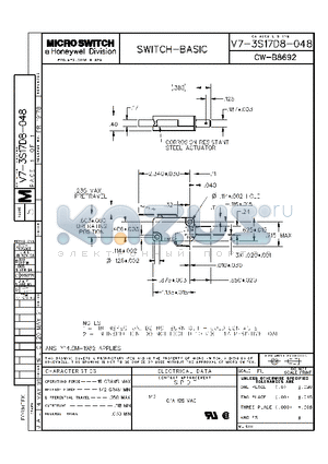 CW-B8692 datasheet - SWITCH-BASIC