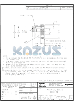 019551-000 datasheet - APAPTER, SOLID CODE 40