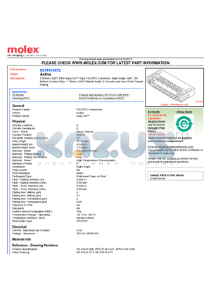 51441-0872 datasheet - 0.50mm (.020