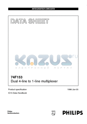 74F153 datasheet - Dual 4-line to 1-line multiplexer