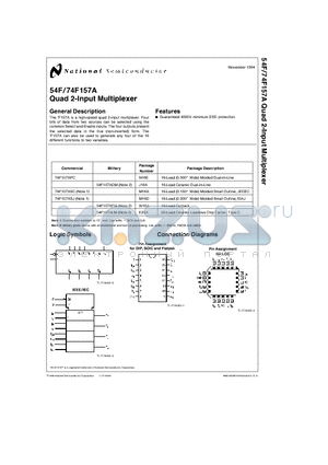74F157APC datasheet - Quad 2-Input Multiplexer