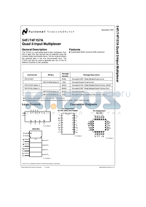 74F157ASJ datasheet - Quad 2-Input Multiplexer