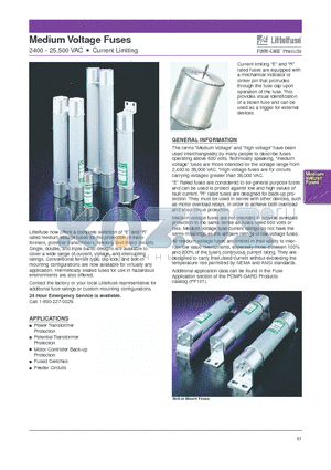 390-18R-2B-5.5 datasheet - Medium Voltage Fuses