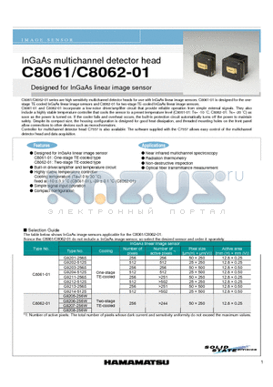 C8062-01 datasheet - Designed for InGaAs linear image sensor