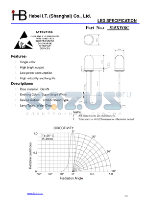 515XW8C datasheet - LED