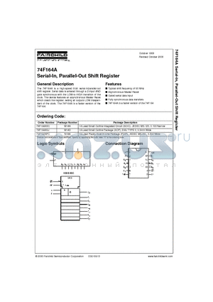74F164ASC datasheet - Serial-In, Parallel-Out Shift Register